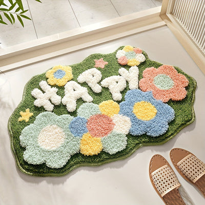 BlossomMat | Weiche und saugfähige Blume Badematte - Brezella