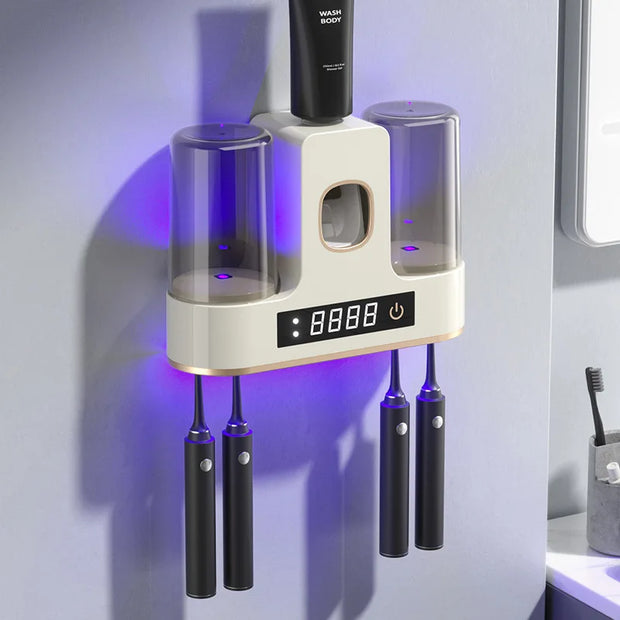 ZahnGlanz | UV-Zahnbürsten-Dispenser mit Automatischer Dosierung - Brezella