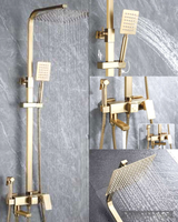 AquaBrass | Luxus-Messing-Duscharmatur mit Regenbrause