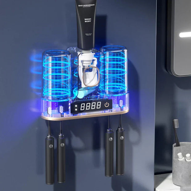 ZahnGlanz | UV-Zahnbürsten-Dispenser mit Automatischer Dosierung - Brezella