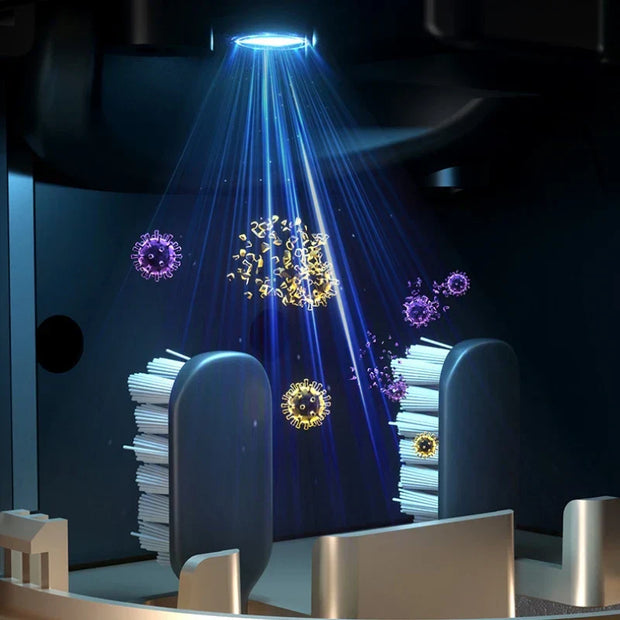 ZahnGlanz | UV-Zahnbürsten-Dispenser mit Automatischer Dosierung - Brezella