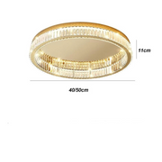 Elegante Runde Deckenleuchte In Gold