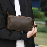 TimelessCase | Klassische Kulturtasche aus hochwertigem Leder - Brezella