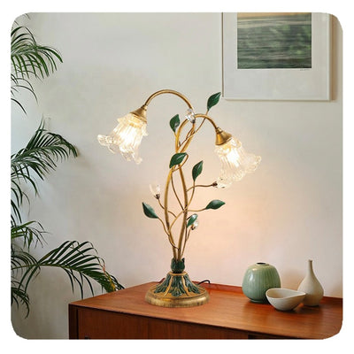 RoseGlow | Romantische Tischleuchte mit floralem Design - Brezella