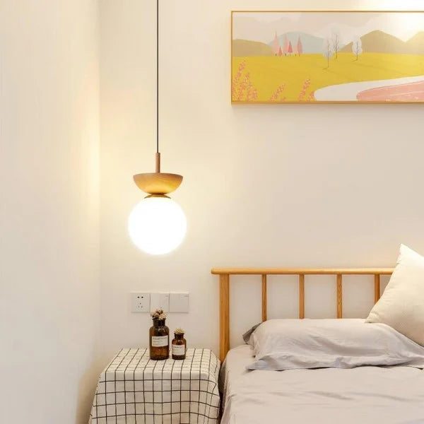 ScandiGlow | Skandinavische Holzpendelleuchte mit modernem Flair - Brezella