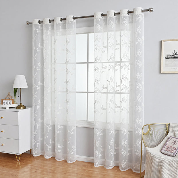 LumiBlossom | Stimmungsvoller Vorhang mit zarten Blumen für einen klassischen Look - Brezella