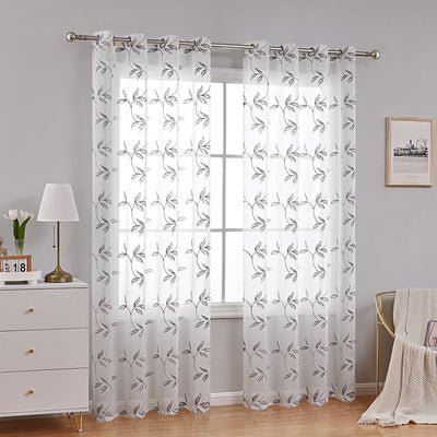 LumiBlossom | Stimmungsvoller Vorhang mit zarten Blumen für einen klassischen Look - Brezella