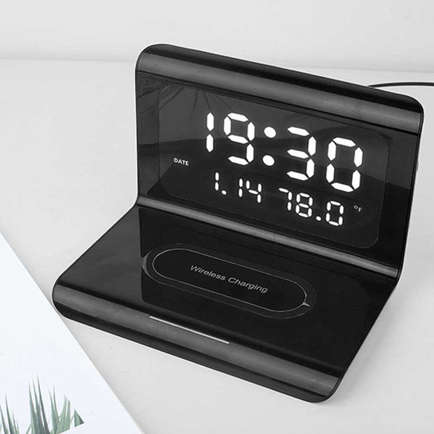 PowerTime | Kabellose Ladestation und Alarmuhr in Einem - Brezella